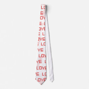 Retro Love Text Tie