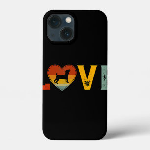 Retro Love Themed Jack Russell Terrier Dog Valenti iPhone 13 Mini Case