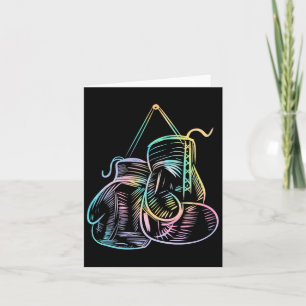 Retro Love Tie Dye Colourful Boxing Glove Boxer Gr Card