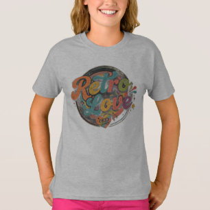 Retro Love – Vintage Heart Typography T-Shirt Desi