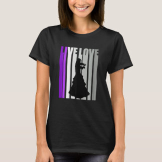 Retro Love Violinist Birthday Competition Competep T-Shirt