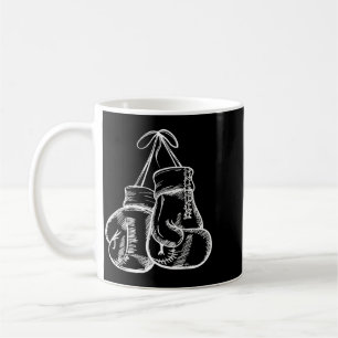 Retro Love White Boxing Gloves Boxer Gift Coffee Mug