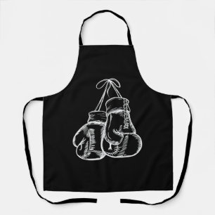Retro Love White Boxing Gloves Gifts Boxer Gift  Apron