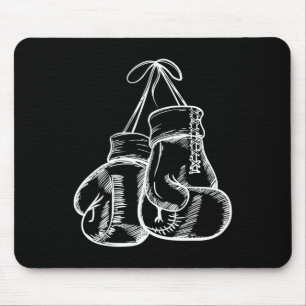 Retro Love White Boxing Gloves Gifts Boxer Gift  Mouse Pad