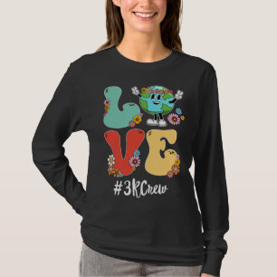 Retro Love World Earth Day 2023 3K Squad Teacher T-Shirt
