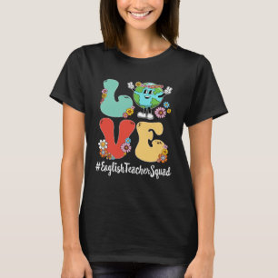 Retro Love World Earth Day 2023 English Teacher Sq T-Shirt
