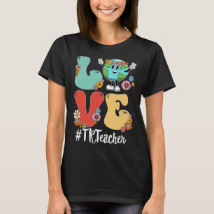 Retro Love World Earth Day 2023 TK Teacher T-Shirt