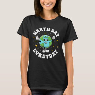 Retro Love World Earth Day Everyday 2023 Teacher S T-Shirt