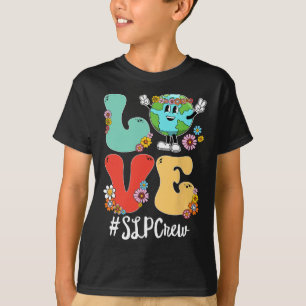 Retro Love World Earth Day Slp Crew T-Shirt