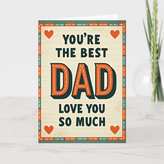 Retro Loving Dad Card (Front)