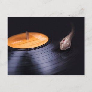 Retro LP Record postcard