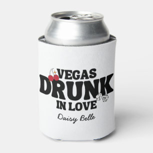 Retro Lucky In Love Vegas Bachelorette   Can Cooler