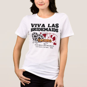 Retro Lucky In Love Vegas Bachelorette T-Shirt Tri-Blend Shirt