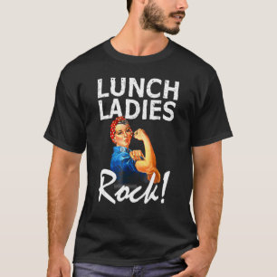 Retro Lunch Ladies Rock Lunch Lady Quad Back To S T-Shirt