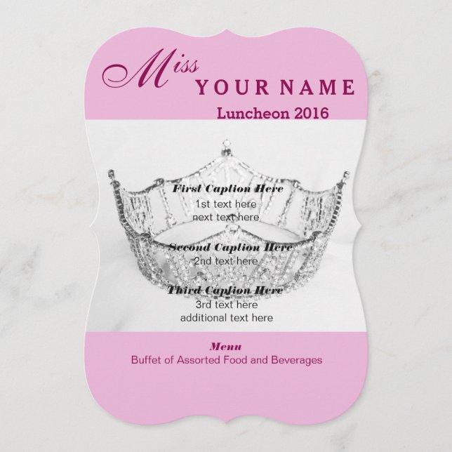 Retro Luncheon Program Card (Front)