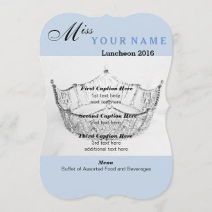 Retro Luncheon Program Card