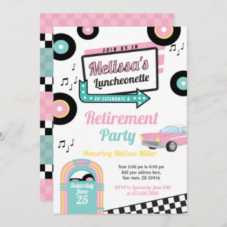 Retro Luncheonette Diner Party Invitation