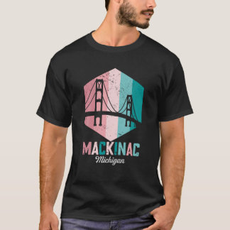 Retro Mackinac Bridge Souvenir Mackinaw Vintage Mi T-Shirt