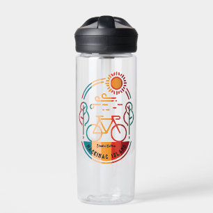 Retro Mackinac Island Bike Trail Water Bottle