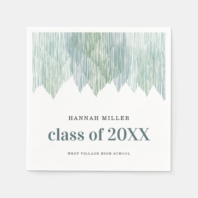 Retro Macrame Fringe | Graduation  Napkin (Front)