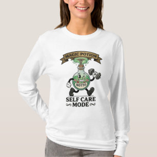 Retro Magic Potion Self Care Mode Fitness Gift T-Shirt