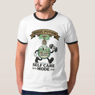 Retro Magic Potion Self Care Mode Fitness Gift T-Shirt