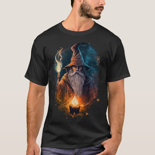 Retro Magical Wizard Fantasy  16 T-Shirt (Front)