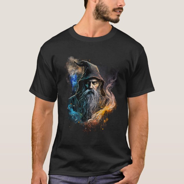 Retro Magical Wizard Fantasy  17 T-Shirt (Front)