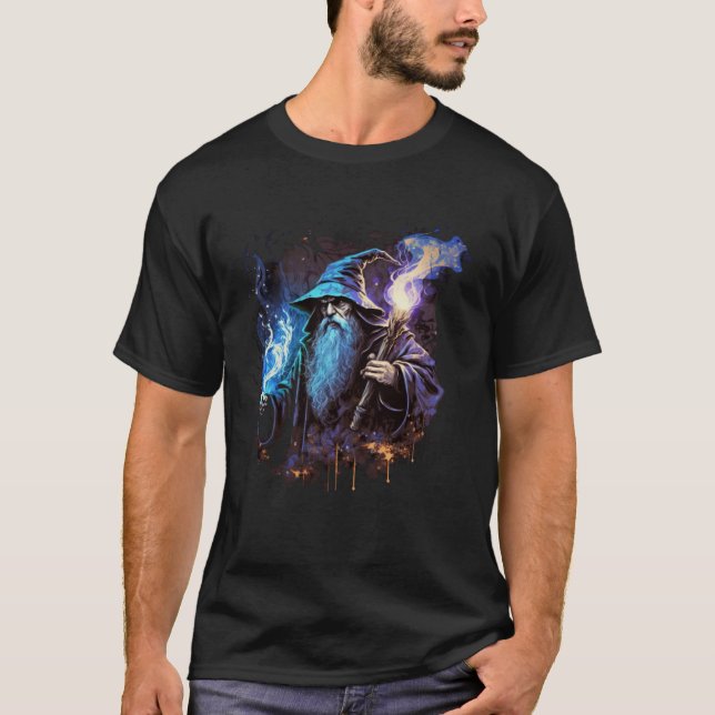 Retro Magical Wizard Fantasy  3 T-Shirt (Front)