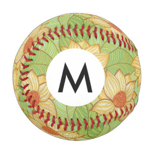 Retro Magnolia Pattern Baseball