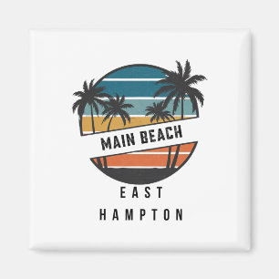Retro Main Beach East Hampton Surfboard Surfing Magnet