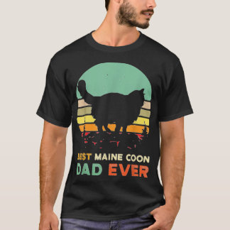 Retro Maine Coon Cat Lover Pet Owner Dad Vintage M T-Shirt
