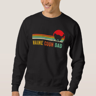 Retro Maine Coon Dad Proud Cat Pet Owner Maine Coo Sweatshirt