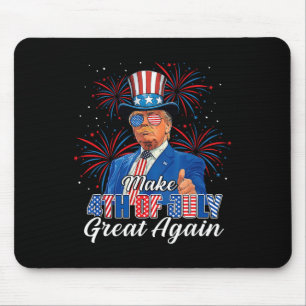 Retro Make 4th Of July Great Again Patriotic Donal Mouse Pad
