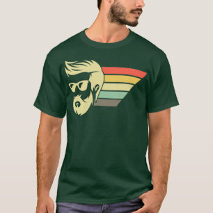 Retro Male Beard Vintage Men Masculine Full Beard T-Shirt