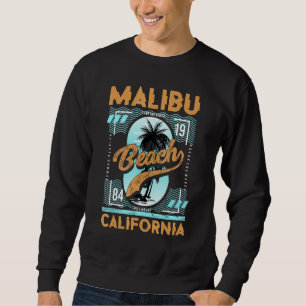 Retro Malibu California Surfing Rider Summer Beach Sweatshirt