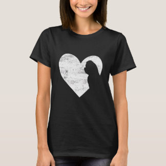 Retro Maltese Dog Heart Valentine's Day Dog Lover T-Shirt