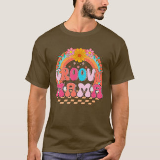 Retro Mama Family Birthday 60s 70s Hippie Costume  T-Shirt