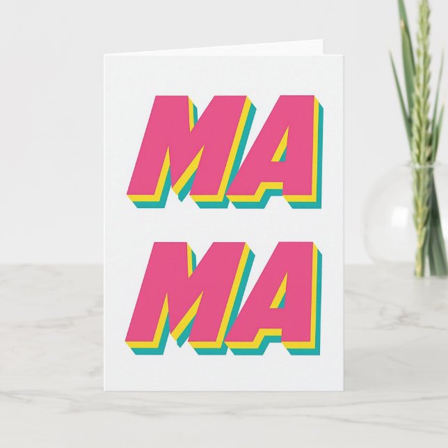 Retro Mama Love You Card (Front)