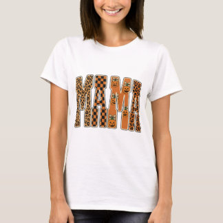 Retro mama pumpkin leopard png|halloween mom png|t T-Shirt