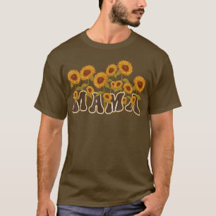 Retro Mama Sunflower Groovy Vintage Mum 70s 80s G T-Shirt