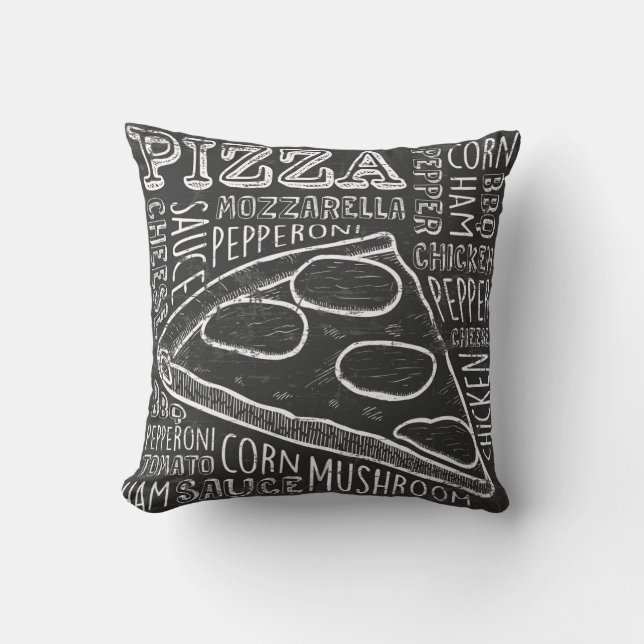 Retro Man Cave Classic Vintage Pizza Cushion (Front)