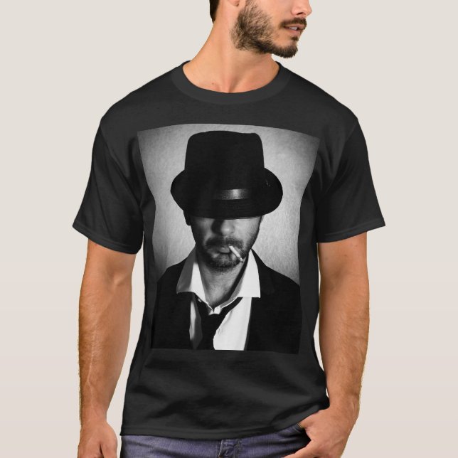Retro man smoking T-Shirt (Front)