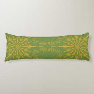 Retro Mandala Avocado Body Pillow
