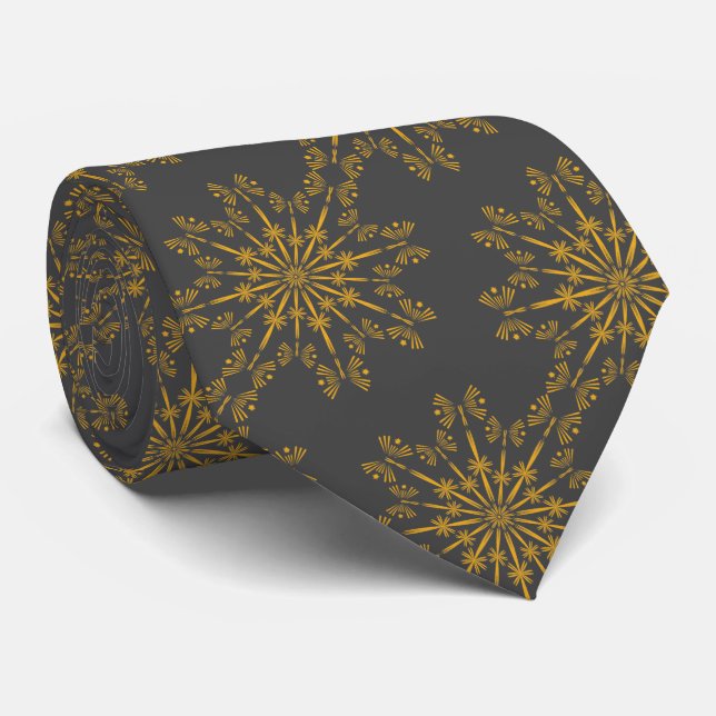 Retro Mandala Dusk Neck Tie (Rolled)