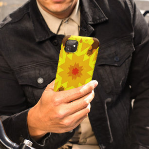 Retro Mandala Flower Orange and Yellow Case-Mate iPhone Case