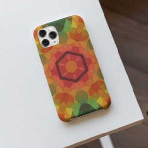Retro Mandala Flower Orange Yellow and Green Case-Mate iPhone Case