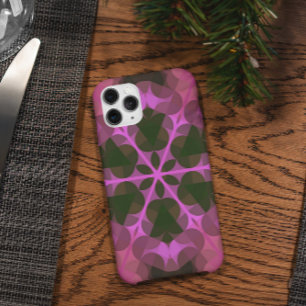 Retro Mandala Flower Pink and Green Case-Mate iPhone Case