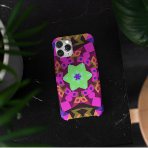 Retro Mandala Flower Pink Orange and Green Case-Mate iPhone Case