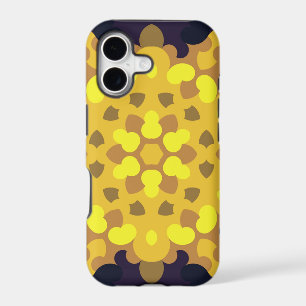 Retro Mandala Flower Yellow Purple and Green